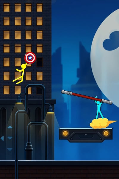 A stickman is jumping over a pipe.